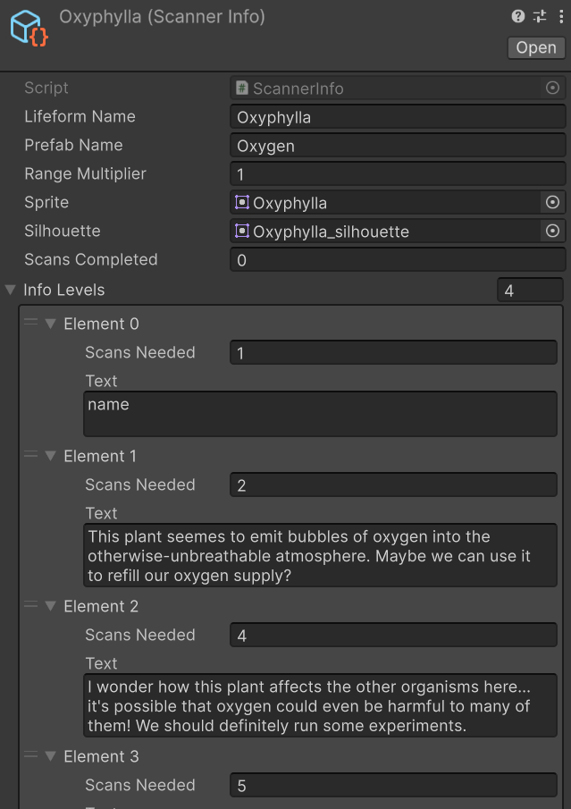 Journal Scriptable Objects